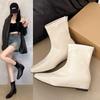 Fashion 2025 New Women High-quality Hot-selling and Versatile Ankle Boots Fashion Pointed Toe Ladies Elegant Short Boots