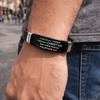 Adjustable Christian Faith Bracelet Black Stainless Steel Inspirational Bracelet  Unisex