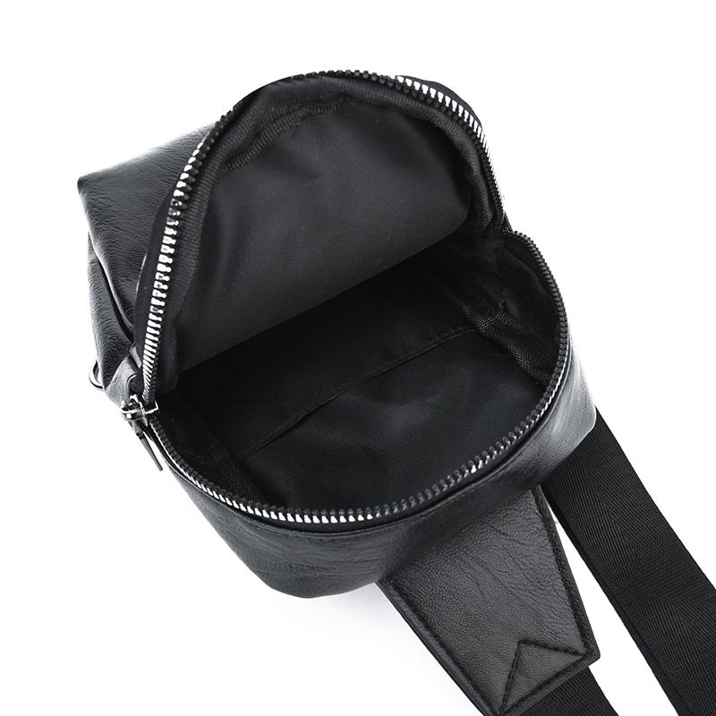 Unisex PU Leather Sling Bag – Compact Crossbody Chest Pack for Travel, Commute & Light Outdoor Use
