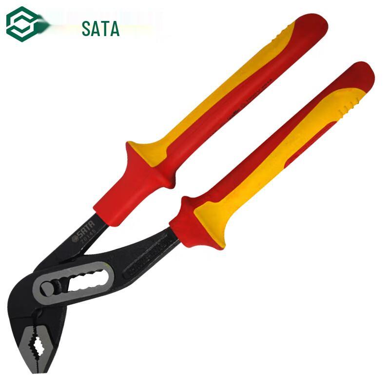 SATA 10-inch VDE 1000V Insulated Water Pump Pliers