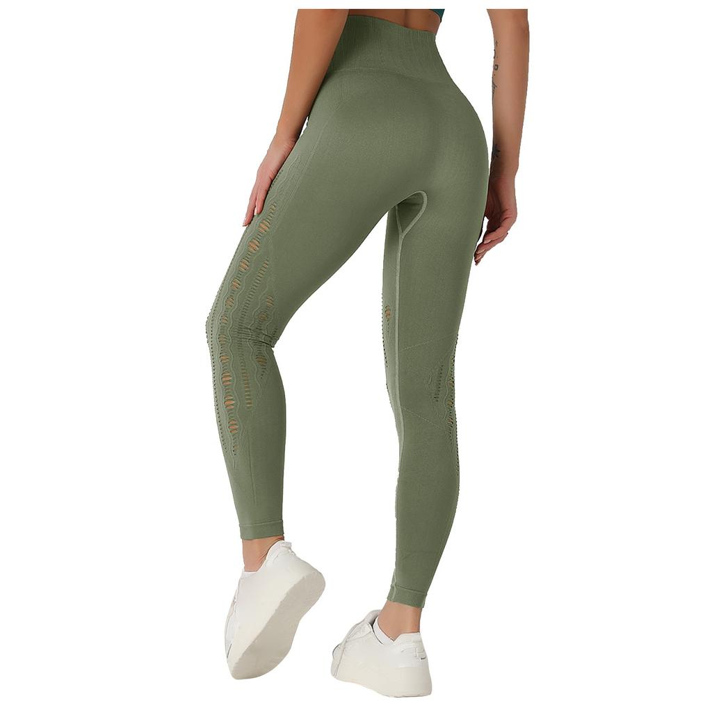 Women's Seamless Knitting High Waist Tight Fitting Hip Lift Motion Yoga Pants
