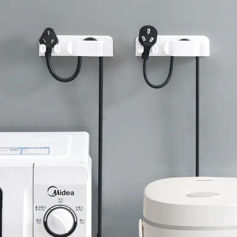 Handy-Ladestation Steckerhalter Haken Haushalt Ohne Bohren Kabel-Organizer Strom- und Datenkabel-Aufbewahrung Klebehaken Ya523