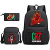 Mochila escolar de gran capacidad con correa para el hombro; set de tres piezas para estuche de lápices de estudiante