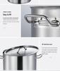 Premium Thickened Stainless Steel Stockpot with Compound Bottom, Sandblasted Finish for Commercial Use