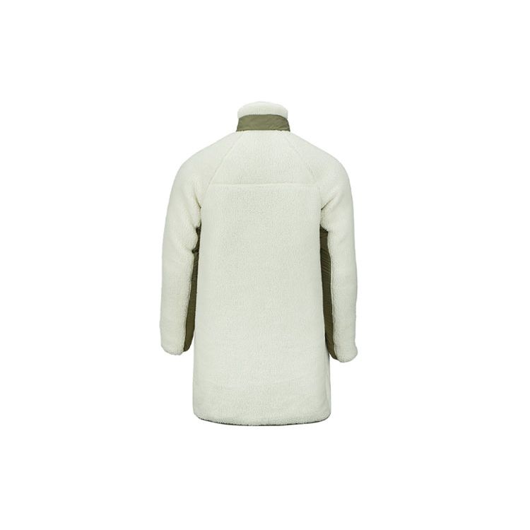 Adidas Outdoor Warm Reversible Lamb Fleece Solid Color Mid-Length Cotton Coat Unisex Coats Green H20792