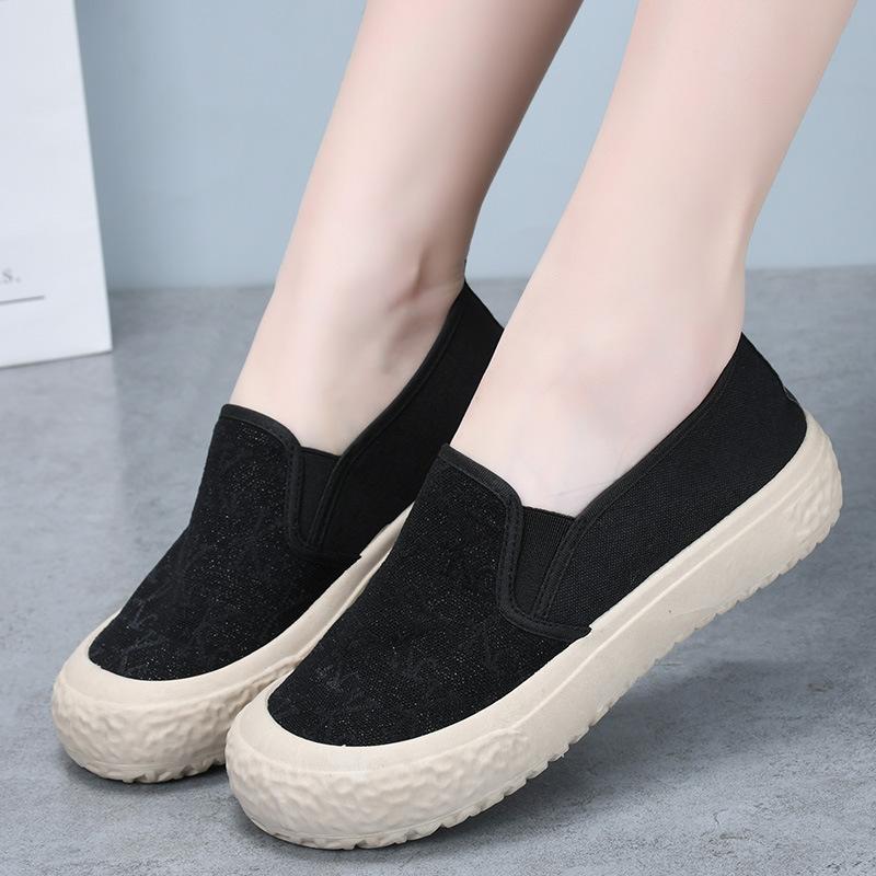 

Fisherman shoes women s spring and summer new women s single shoes one-pedal breathable canvas shoes fashionable versatile platform student shoes 35