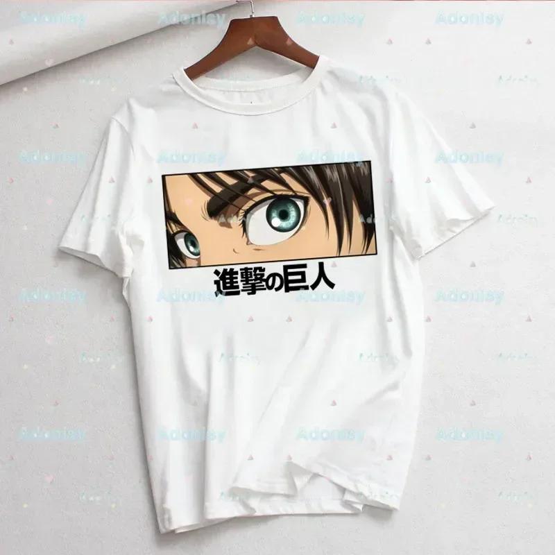 Levi Ackerman Eye Woman Print Harajuku Summer Anime Attack on Titan Tshirts Casual Round Neck Short Slee Top Tee Shirt Drop Ship
