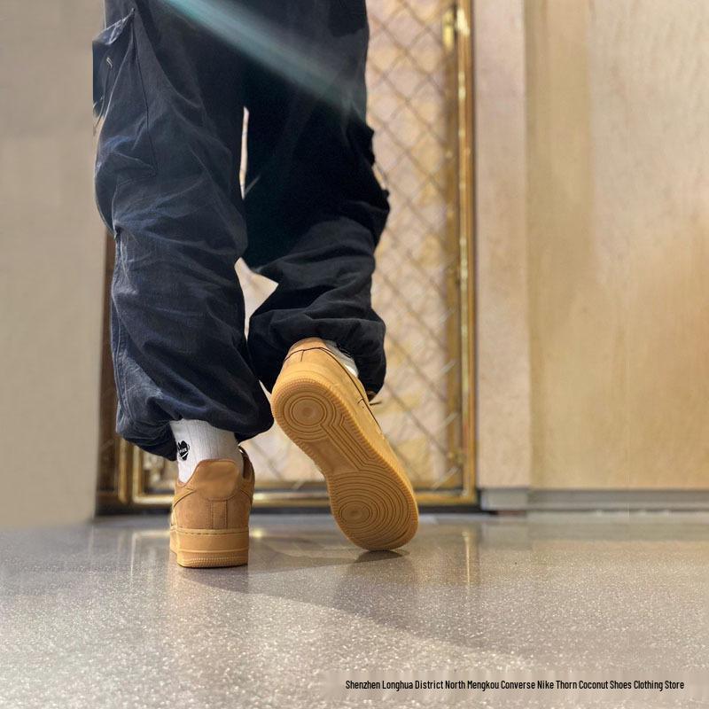 Air Force One Luftpolster Rindsleder Sneaker - Höhensteigernde Unisex Weiße Schuhe