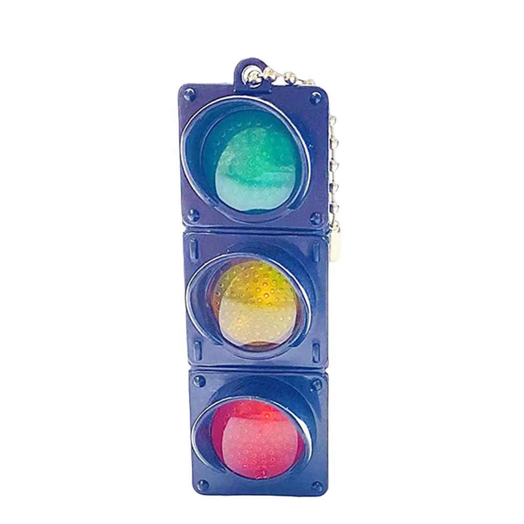 Breloc Pandantiv Semafor LED Mic Lumină de Semnalizare Realistă Ornament Chei Brelocuri la Modă pentru Copii și Colecționari