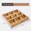 Square Bamboo 9-Grid Food Platter
