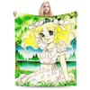 Candy Candy Manga Decke Korallenfleece Plüsch Sommer Atmungsaktiv Super Weich Überwurfdecken für Bettwäsche Reise Steppdecke