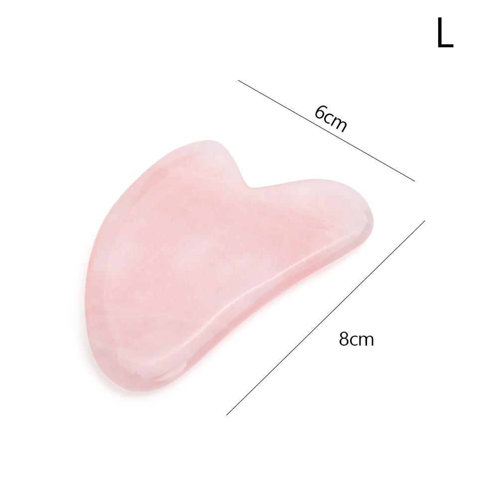 Natural Rose Quartz Jade Gua Sha Board Acupuncture Massage Facial Gouache Pink Quartz Massage Face LiftingStone Guasha Scraping