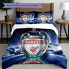 Set copripiumino 3 pezzi (1*Copripiumino + 2*Federe, Senza Nucleo),Set Biancheria da Letto con Stampa Liverpool F.C, Decorazione Camera da Letto, Per Tutte le Stagioni, Regalo di Compleanno