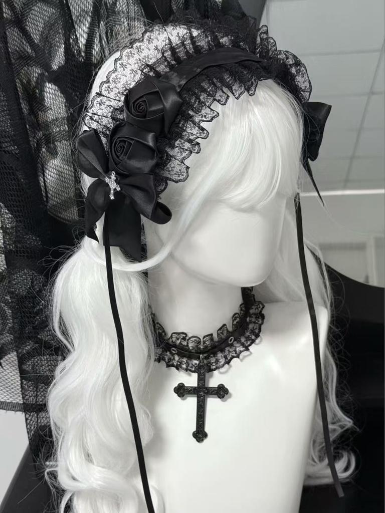 Bow for Women Hair Bows Girl 2025 Hair Bands Woman Lace Goth Hair Bands for Girls Girl Headband Cute Accessories Lolita Handband