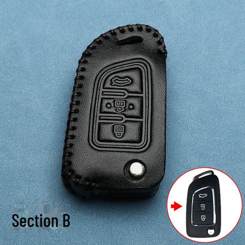 Dongfeng Lingzhi M5 Key Cover: Genuine Leather for Jingyi X3, X5, X6, S50, F600, SX6, and Fengxing T5