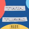 3D Premium ABS Twin Turbo Letter Sticker Tail Bumper Badge Auto Rear Trunk Emblem Accessories Exterior Decoration