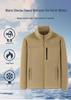2025 Men's Autumn Winter Thick Velvet Dad Jacket - Loose Fit Cotton Top