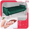 Kanapa sofa Alicja rozkładana wersalka spania bonell łóżko Family meble zielona
