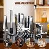 Kit da Barman, Set Shaker per Cocktail da 15 Pezzi, Set di Attrezzi da Bar, per Mojito, , Margarita, Whiskey con Frantoio per Ghiaccio, Pinze