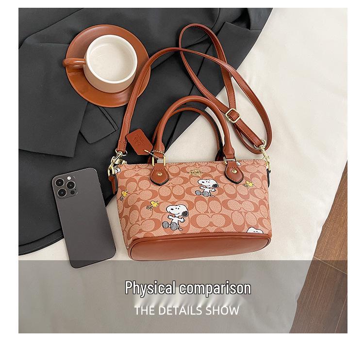 2025 Trendy Women's Crossbody & Shoulder Tote - Simple Print, PU Texture