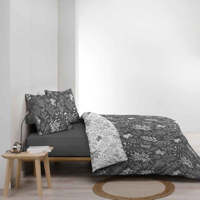 Housse de couette + 2 taies 220 x 240 cm Suzanna anthracite
