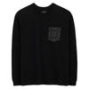 Pattern Printed Pullover Round Neck Drop Shoulder Long Sleeve T-Shirt Men T-Shirts Black CO788-BLK