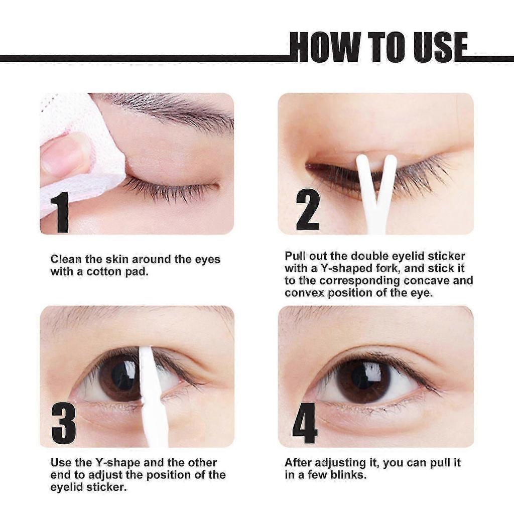 480PCS Eyelid Tape - Eyelid Lifter Strips - Adhesive Invisible Double Eyelid Tape for Hooded/Droopy/Uneven/Mono Eyelids Less