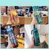 Portable Sports Water Bottle With Locking Cap And Straw For Men And Women