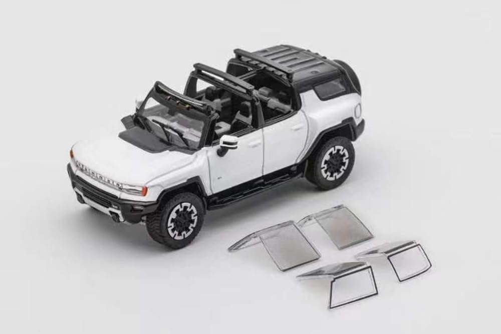 Gaincorp Products 1/64 Scale GMC Hummer EV SUV (LHD) White, Finished Model, KS049-360