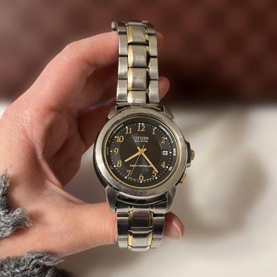 Used [CITIZEN] ECO-Drive Eco-Drive Watch Black Gold Dial