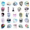 50 Holographic Skull Stickers for Luggage, Scooters, Tablets, and More