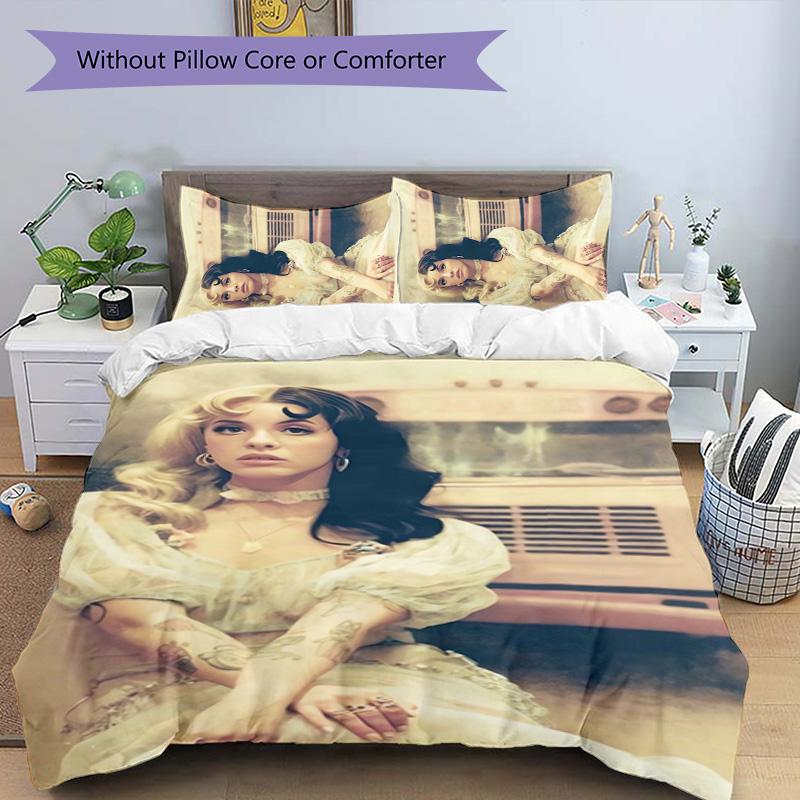 Melanie Martinez 3pcs Bedding Set Duvet Cover Closure Includes 1 Duvet Cover & 2 Pillowcases for All Seasons Bedroom Home Dorm Decor