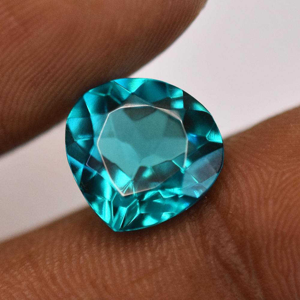 RARE 11x11mm Pear Cut CERTIFIED Natural FLAWLESS Green Garnet Loose Gemstone