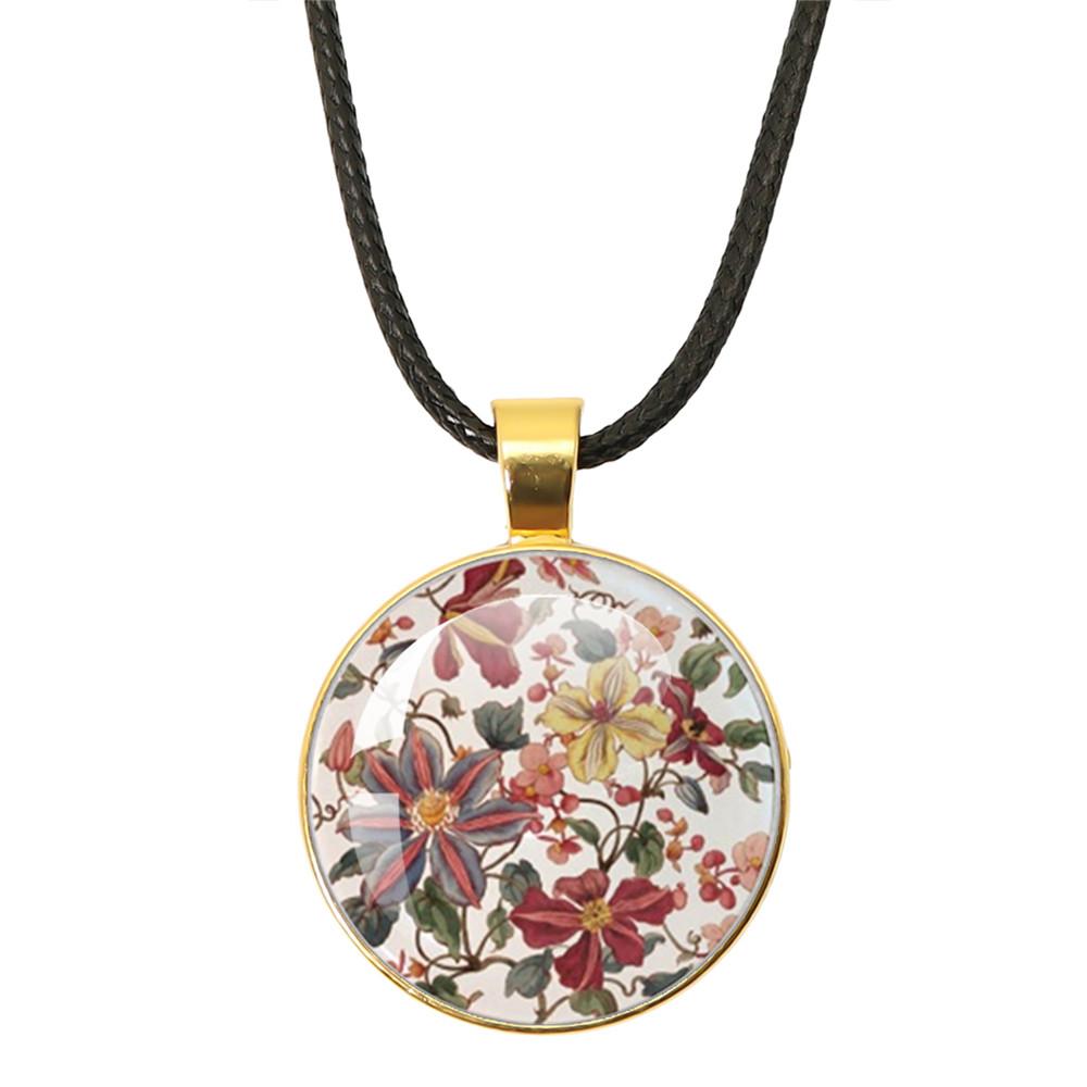 Beautiful Mandala Tree of Life Rope Chain Glass Pendant Necklaces for Women Yoga Mandala Necklaces Gift Charm Women Jewelry