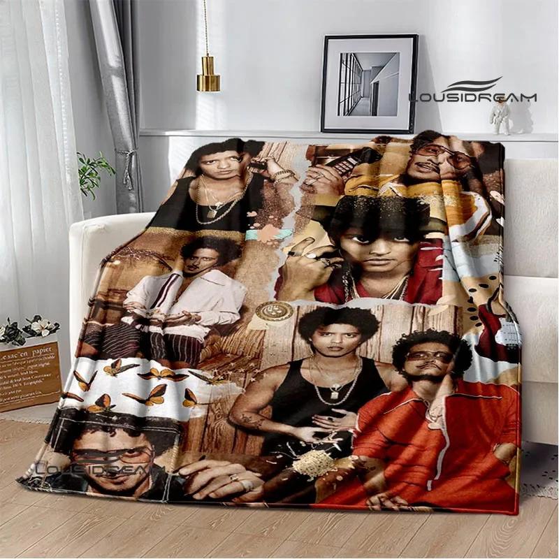 Singer Bruno Mars Printed Blanket Fashion Warm Blankets Flannel Soft And Comfortable Home Travel Blanket Birthday Gift
