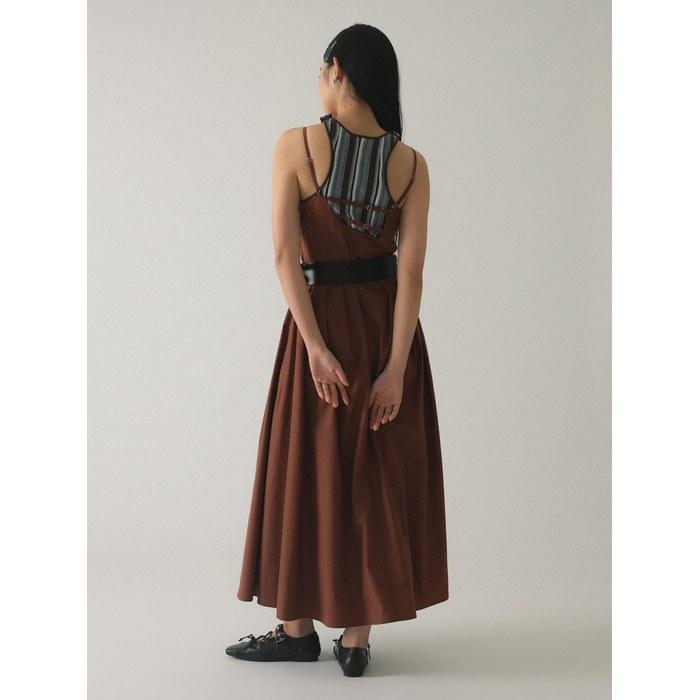 [Raybeams] One-Piece Tuck Flare Camisole Dress Women's BROWN 0 Brown