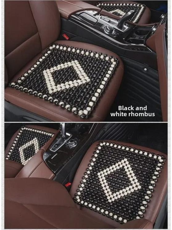 Pernă de răcire pentru scaun auto din lemn țesute manual - Covoraș universal de vară, respirabil