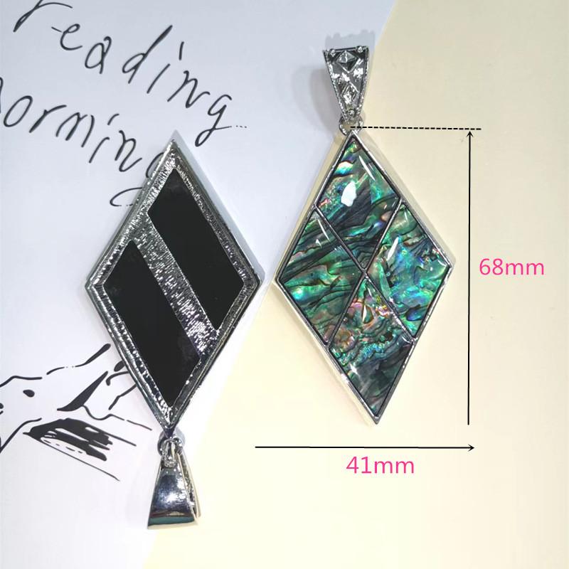 Geometric Shell Pendant Necklace Jewelry Making Accessory For Diy Crafts
