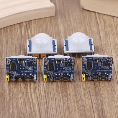 5 Piezas Hc-Sr501 Sensor Infrarrojo Pir Ajustable Ir Piroeléctrico Infrarrojo Detector de Movimiento Pir Módulo para Arduino Raspberry