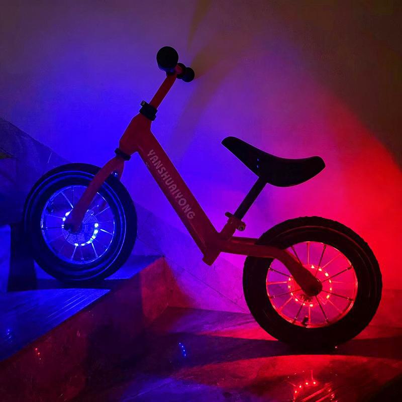 LED Bicycle Wheel Light Auto On Off Rechargeable Waterproof Front Tail Hub Lamp for Night Road Cycling Safety