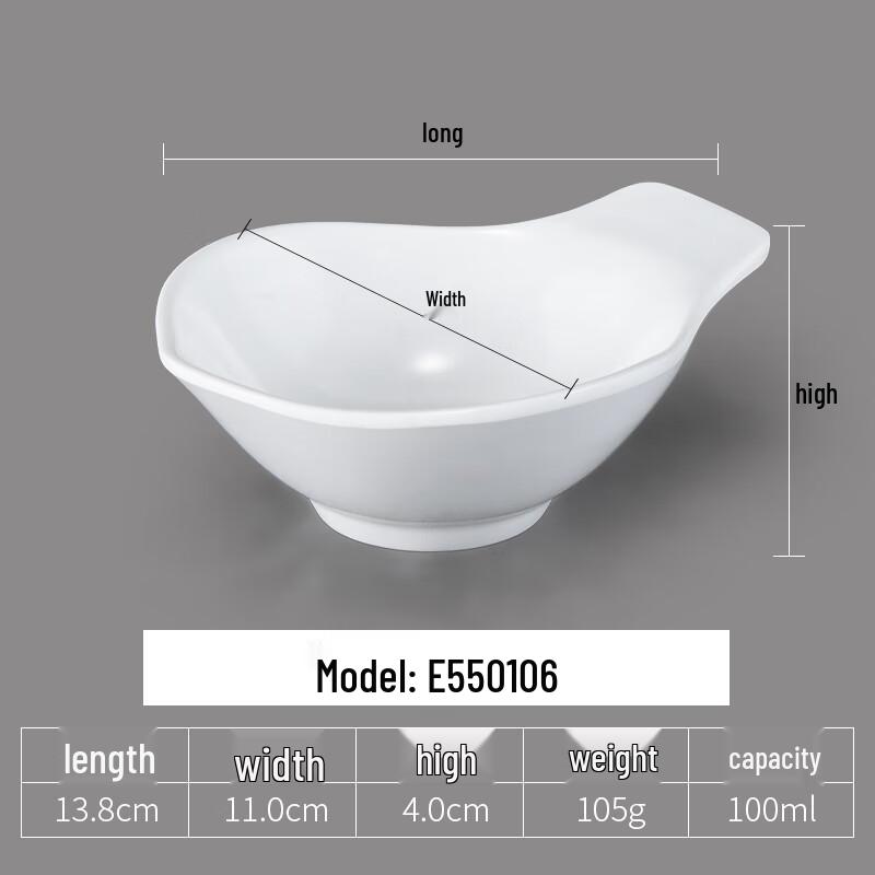 Wuhe Thickened Melamine Round Dipping Sauce Dish