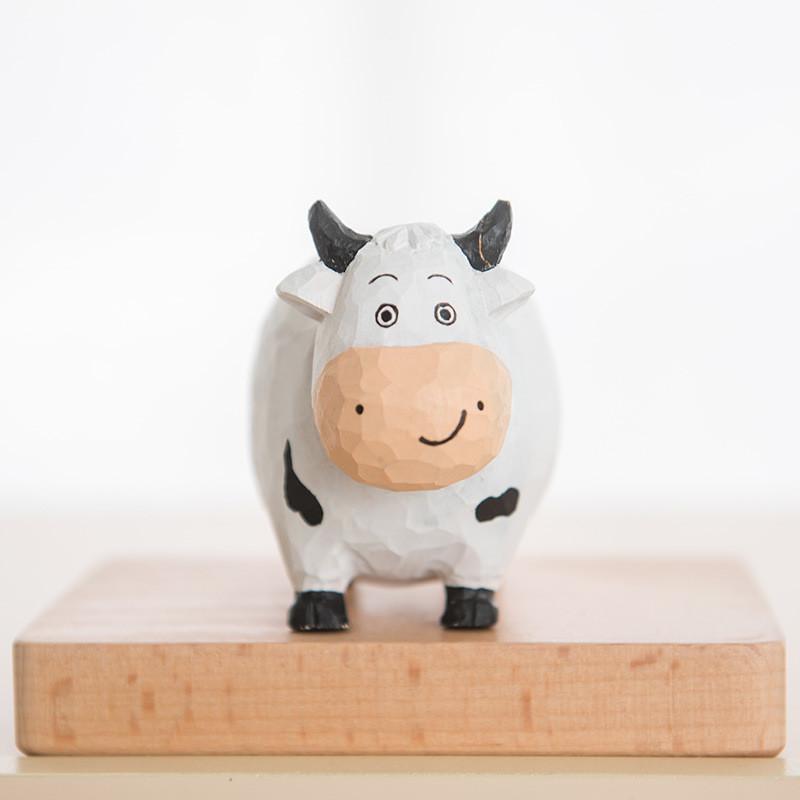 Wooden Animal Decor Set With Cute Round Shapes For Home And Gift Use