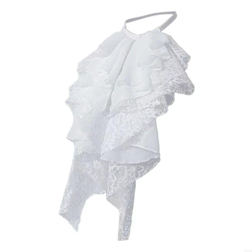 Detachable Layered Lace False Collar Adjustable Elegant Decorative Lace Neckline Classic Exquisite Fake Lace Collar Women