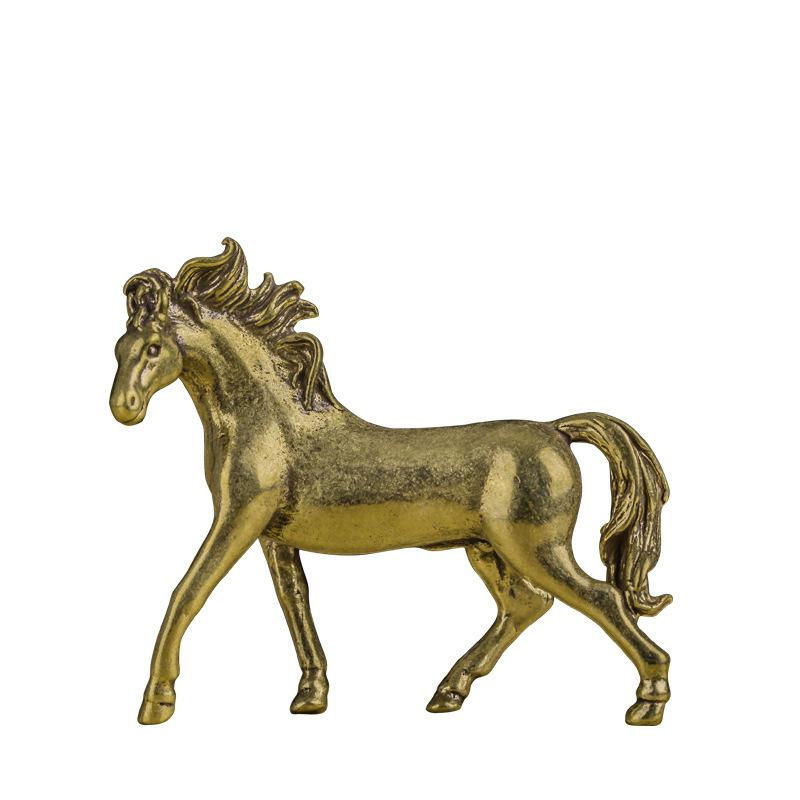 

Латунь Старый Цельный Жеребец Настольные Украшения Лошадь к Успеху Креативные Ручки Зодиакальная Лошадь Маленькая Латунь