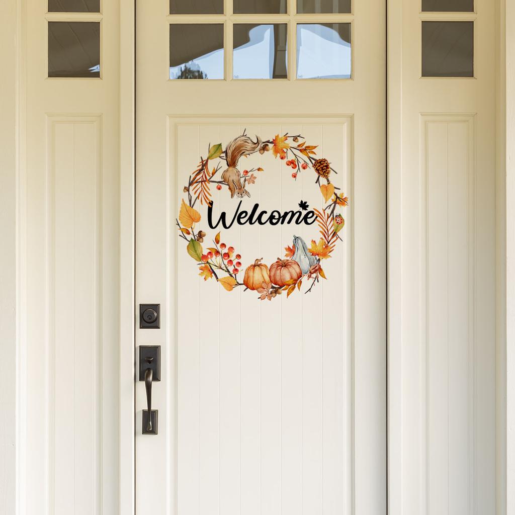 Ms8720 Squirrel, Pine Cone, Maple Leaf Autumn Harvest, English Bedroom, Bathroom, Bathroom, Warm Door Sticker, Large Quantity And Negotiable Price