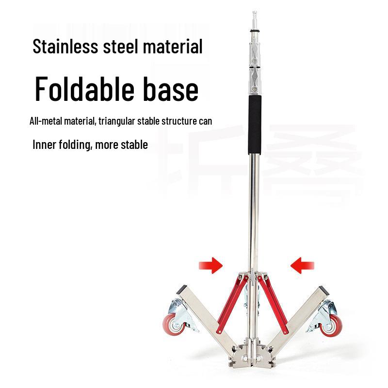 Ambitful ZhiJie 3m Heavy-Duty Wheeled Light Stand with Brake
