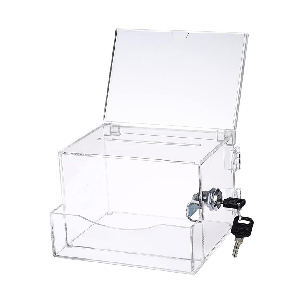 Acrylic Donation Box Ballot Comment Mailbox Letter Post Collection Mail