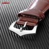 25*13mm Genuine Leather Watch Strap for Patek Philippe Nautilus 5711/5712 Bamboo Pattern Cowhide Watch Band Gold Buckle Bracelet