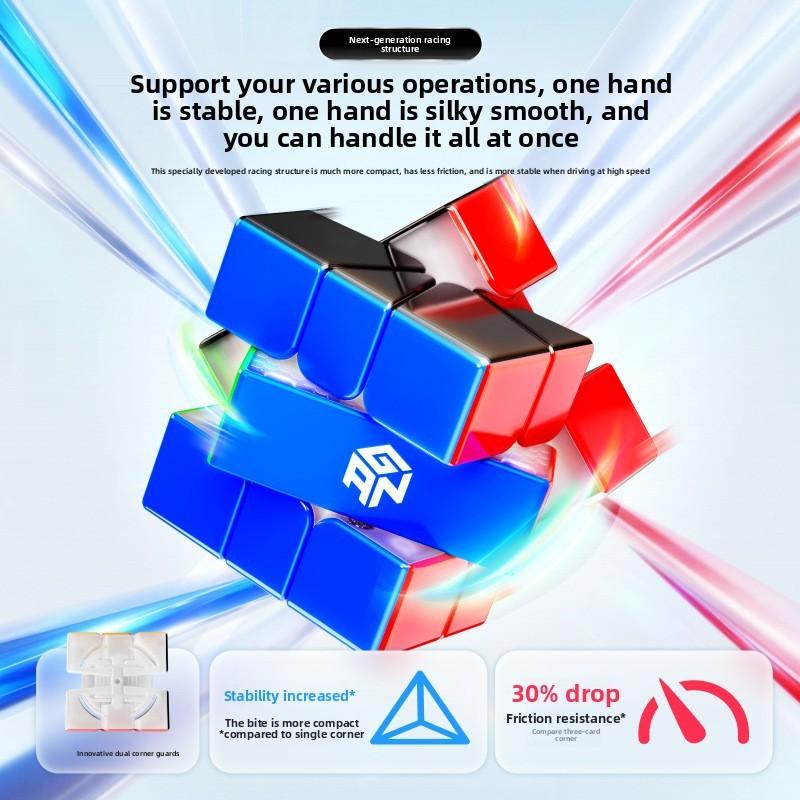 Gan Sq1 Black Top Uv Magnetic Speed Cube For Competition And Skill Practice