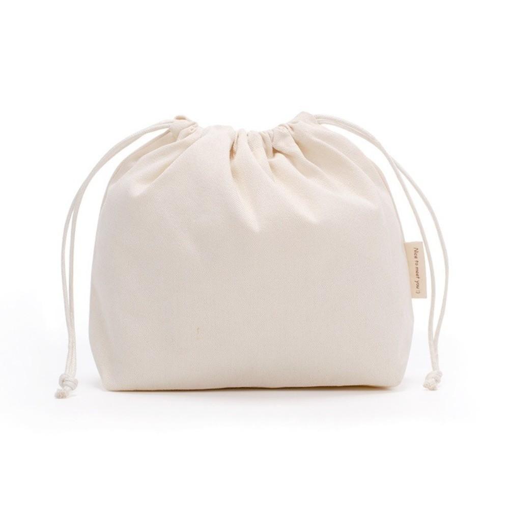 Borsa multiuso 27*20cm con coulisse Borsa in tela riutilizzabile tinta unita Custodia per capi delicati cosmetici